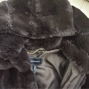 BCBGMaxAzria Dark Brown Teddy Jacket